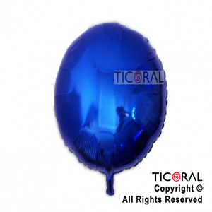 GLOBO MYLAR REDONDO 18  AZUL METALIZADO ENVASADO HS7958-C-5  X 1 X ( 5 )